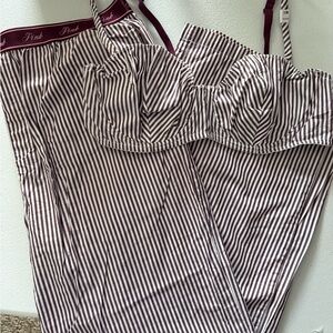 Pink by Victoria’s Secret Striped Pajama Set